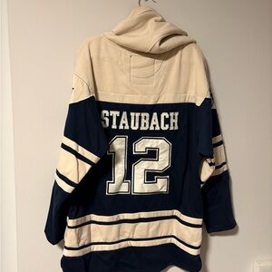 Vintage HTF NFL Roger Staubach Jersey Hoodie XL EEUC